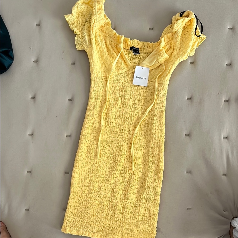 Forever 21 Yellow Ruffle Dress